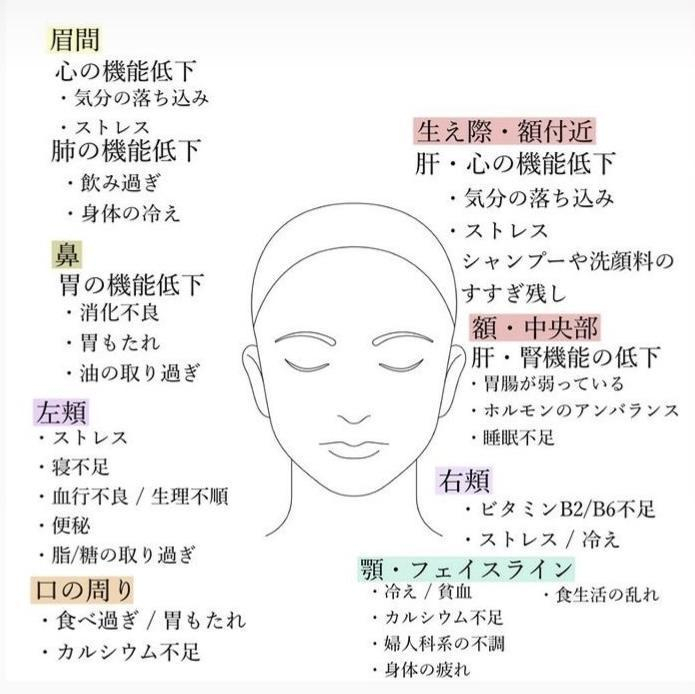 【ニキビのできやすい位置】
