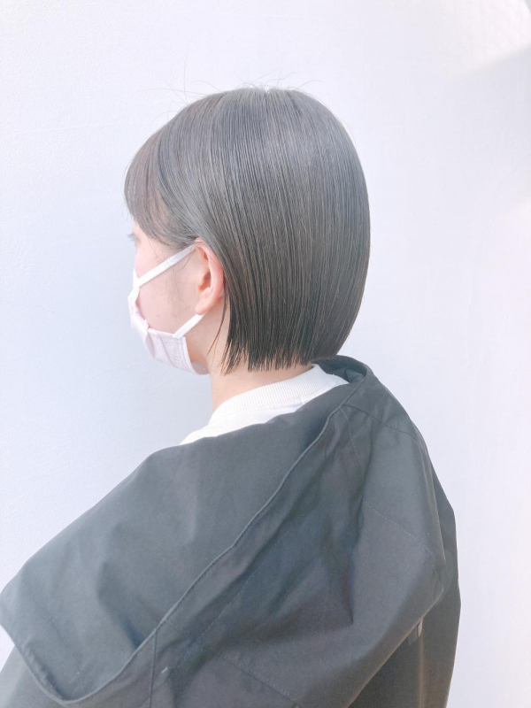 ミニボブ　ぱつっとボブ　サイドバング