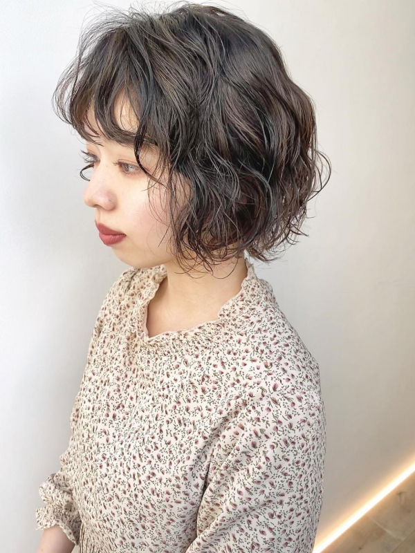 LEMO　アンティークボブ　つよめパーマ　前髪パーマ