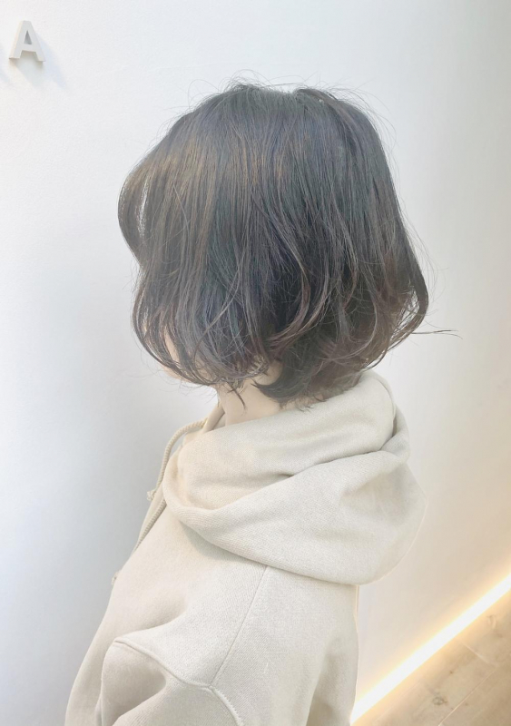 LEMO　ひし形ショート　骨格カバー　小顔　ゆるパーマ
