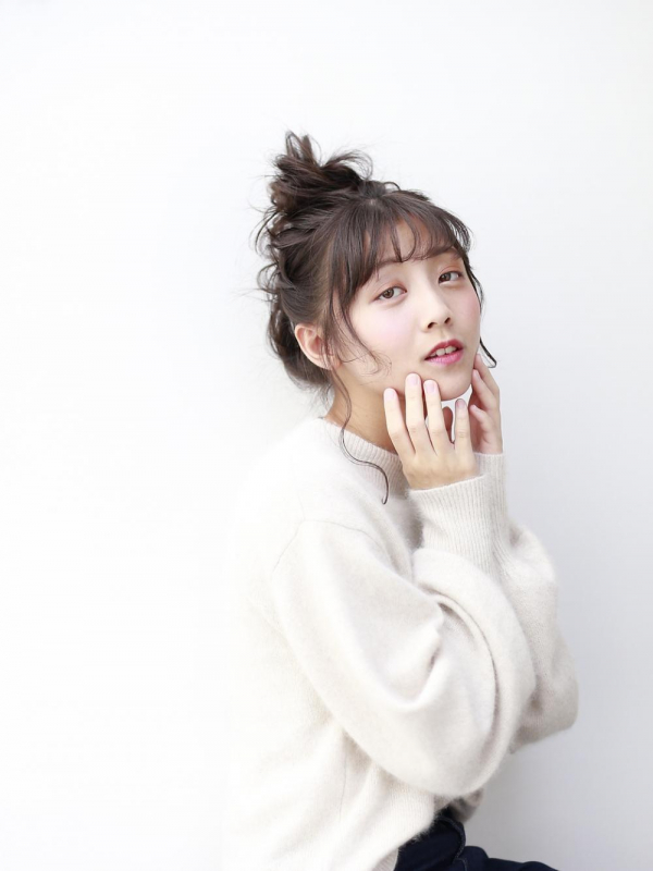 ゆるふわアレンジ　大人かわいい　フリンジバング